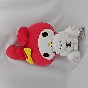 Sanrio × Bon Voyage - My Melody Holding Teddy Bear Plushie from Japan